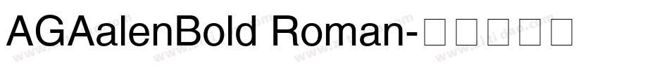 AGAalenBold Roman字体转换